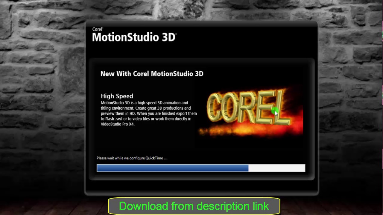 corel motion studio 3d portable